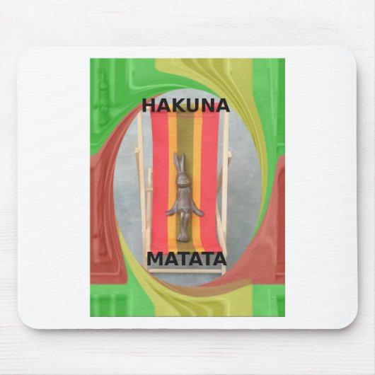 Rabbit Just Chilling zomertijd Muismat (Voorkant)