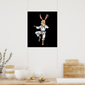 Rabbit Karate Poster (Keuken)