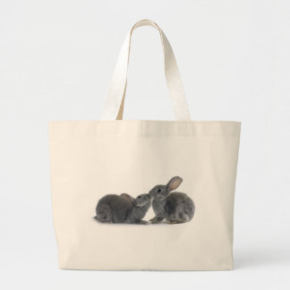 Rabbit Kiss Grote Tote Bag