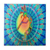 Rabbit Kokopelli Tegeltje (Voorkant)