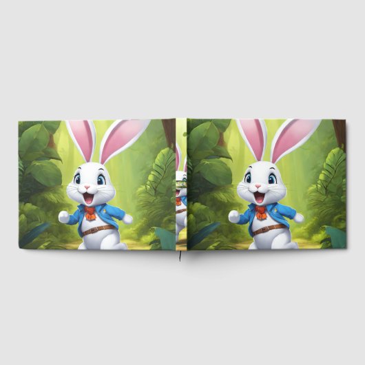 Rabbit Logo Black Guest Book Gastenboek (Volledig)