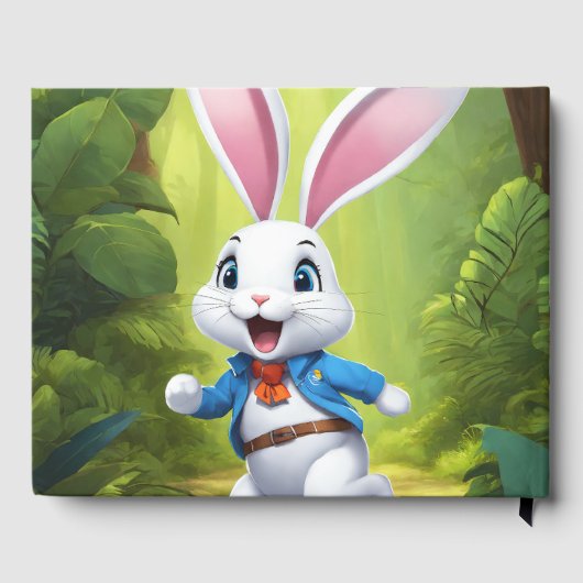 Rabbit Logo Black Guest Book Gastenboek (Achterkant)