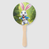 Rabbit Logo Black Guest Book Handwaaier (Achterkant)