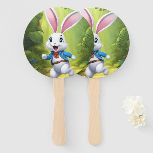 Rabbit Logo Black Guest Book Handwaaier (Voorkant en achterkant)