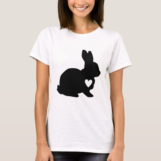 Rabbit Love Heart T-Shirt (Voorkant)