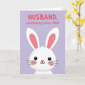 Rabbit Love Note Card Kaart (Gele Bloem)