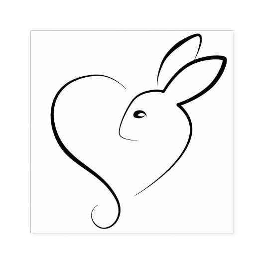 Rabbit Love Rubberstempel (Afrduk)