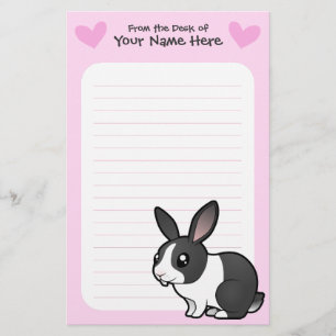 Rabbit Love (uppy ear gladde hair) Briefpapier