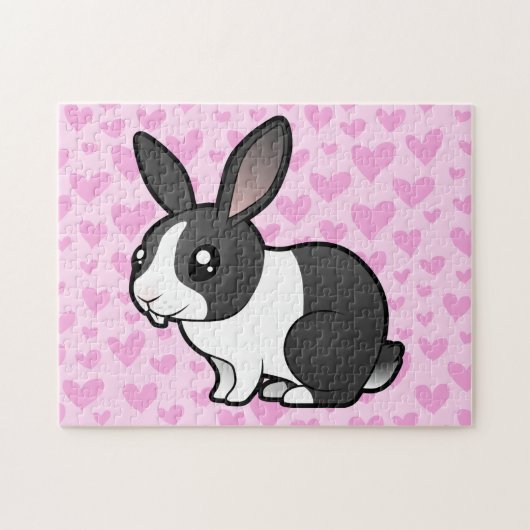 Rabbit Love (uppy ear gladde hair) Legpuzzel (Horizontaal)