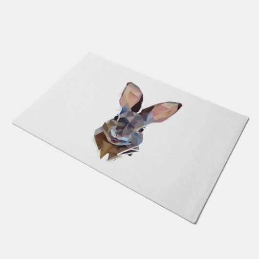 Rabbit Lovers | Art Drawing Bunny Gift Deurmat (Schuin)