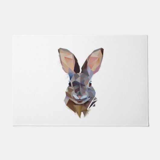 Rabbit Lovers | Art Drawing Bunny Gift Deurmat (Voorkant)