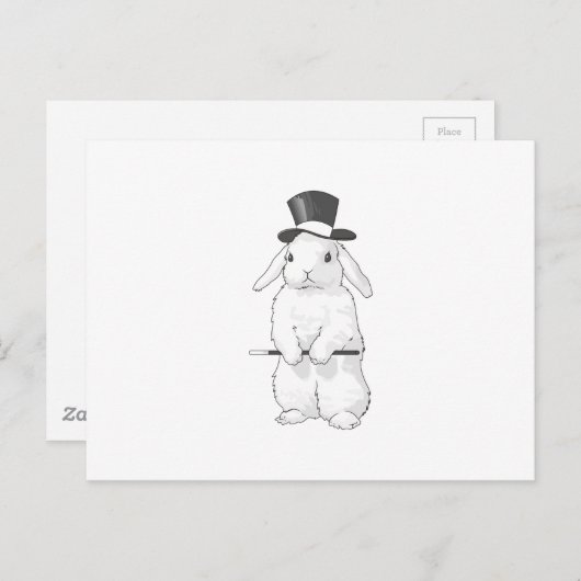 RABBIT MAGICIAN BRIEFKAART (Voorkant / Achterkant)