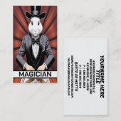Rabbit Magician Pet Visitekaartje (Voorkant / Achterkant)