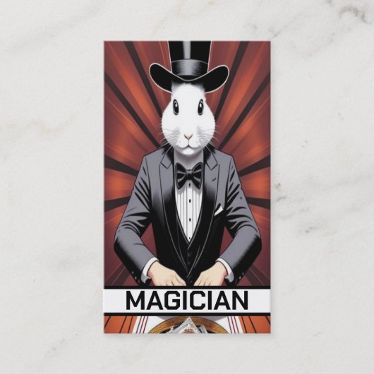 Rabbit Magician Pet Visitekaartje (Voorkant)