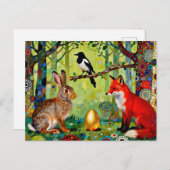 Rabbit, Magpie, Fox and “The Forest’s Secret”  Briefkaart (Voorkant / Achterkant)