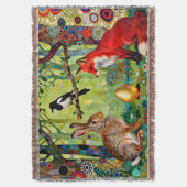 Rabbit, Magpie, Fox and “The Forest’s Secret”  Deken (Voorkant Verticaal)