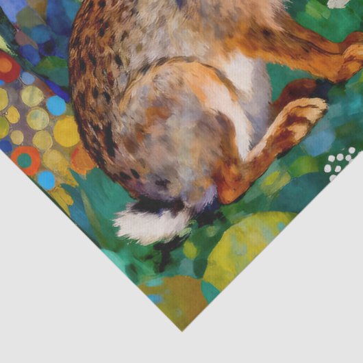 Rabbit, Magpie, Fox and “The Forest’s Secret”  Tissuepapier (Detail)