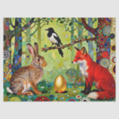 Rabbit, Magpie, Fox and “The Forest’s Secret”  Tissuepapier (Voorkant)