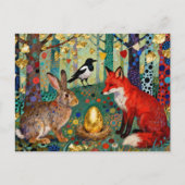 Rabbit, Magpie, Fox and “The Golden Goose Egg” Briefkaart (Voorkant)