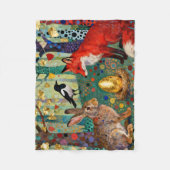 Rabbit, Magpie, Fox and “The Golden Goose Egg” Fleece Deken (Voorkant)