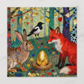 Rabbit, Magpie, Fox and “The Golden Goose Egg” Kaart (Voorkant)
