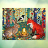 Rabbit, Magpie, Fox and “The Golden Goose Egg” Raamsticker (Vel 3)