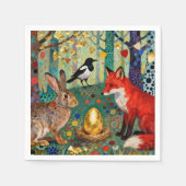 Rabbit, Magpie, Fox and “The Golden Goose Egg” Servet (Voorkant)