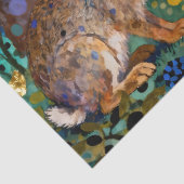 Rabbit, Magpie, Fox and “The Golden Goose Egg” Tissuepapier (Detail)