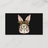 Rabbit mama Bunny met leopard Glasses Headband Visitekaartje (Voorkant)