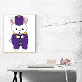 Rabbit Marching Band Klarinet Paarse Geel Poster