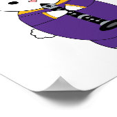 Rabbit Marching Band Klarinet Paarse Geel Poster (Hoek)