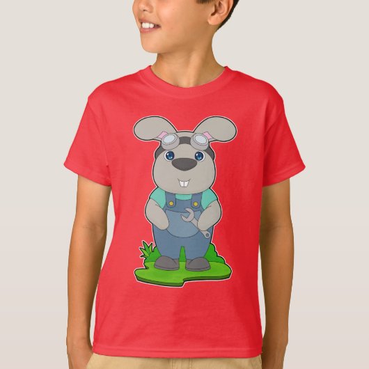 Rabbit Mechanic WFrench T-shirt (Voorkant)