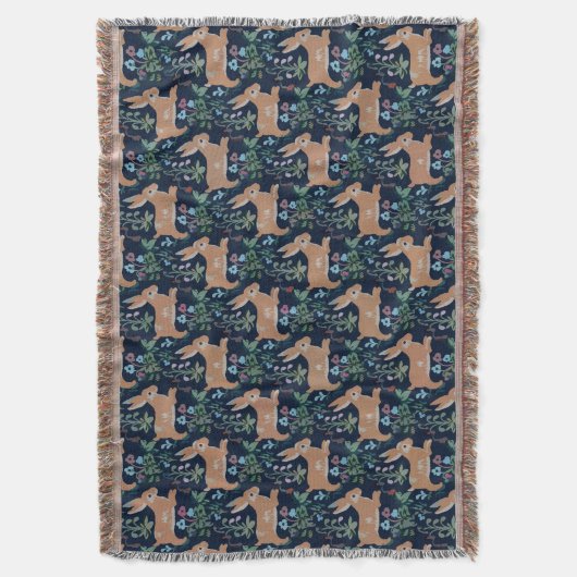 Rabbit medieval Throw Blanket Deken (Voorkant Verticaal)