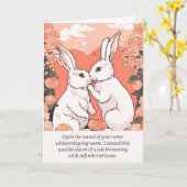 rabbit message happy birthday kaart (Gele Bloem)