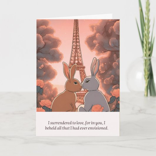 rabbit message happy birthday kaart (Voorkant)