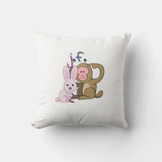 rabbit & monkey kussen
