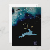 Rabbit Moon Briefkaart (Voorkant / Achterkant)