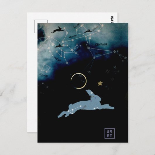 Rabbit Moon Briefkaart (Voorkant / Achterkant)