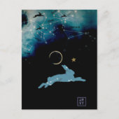 Rabbit Moon Briefkaart (Voorkant)