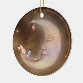 Rabbit Moon on a Zee of Clouds Ornament (Links)