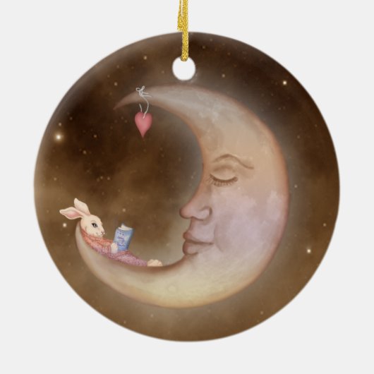 Rabbit Moon on a Zee of Clouds Ornament (Achterkant)
