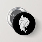 Rabbit Moon Ronde Button 5,7 Cm (Voorkant /achterkant)