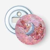 Rabbit named Ladybug Button Flesopener (Voorkant)