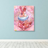Rabbit named Ladybug Canvas Afdruk (Insitu (Houten vloer))