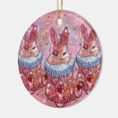 Rabbit named Ladybug Keramisch Ornament (Links)