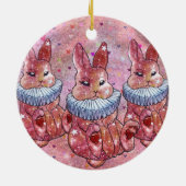 Rabbit named Ladybug Keramisch Ornament (Achterkant)