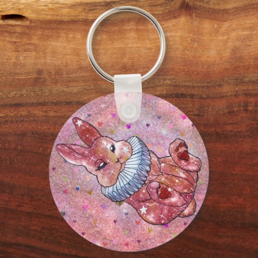 Rabbit named Ladybug Sleutelhanger (Voorkant)