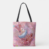 Rabbit named Ladybug Tote Bag (Achterkant)