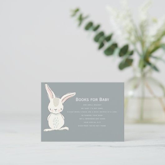 Rabbit Neutral Books voor Baby Informatiekaartje (Staand voorkant)