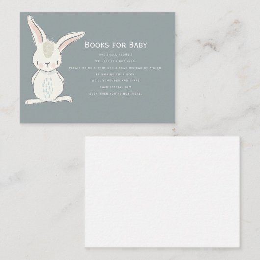 Rabbit Neutral Books voor Baby Informatiekaartje (Voorkant / Achterkant)